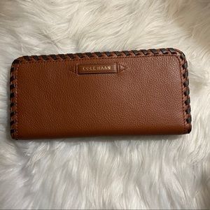 Cole Haan brown snap wallet
